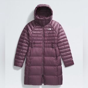 The North Face Mauve Puffer Jacket & hat